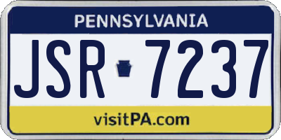 PA license plate JSR7237