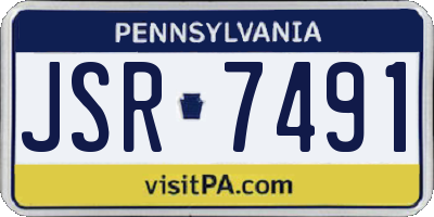 PA license plate JSR7491