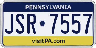 PA license plate JSR7557