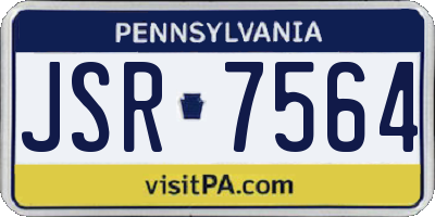 PA license plate JSR7564