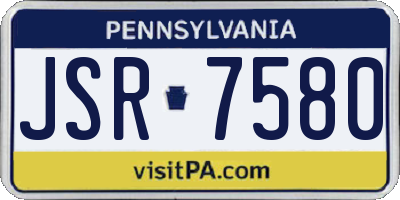 PA license plate JSR7580