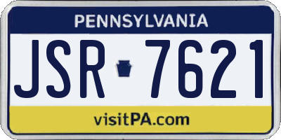 PA license plate JSR7621