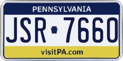PA license plate JSR7660