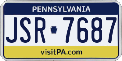 PA license plate JSR7687