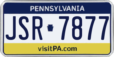 PA license plate JSR7877