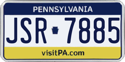 PA license plate JSR7885