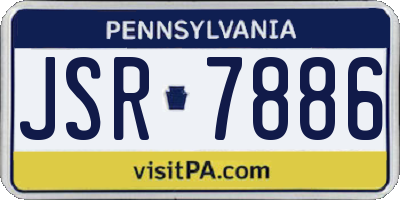 PA license plate JSR7886