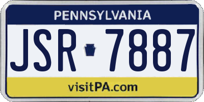 PA license plate JSR7887