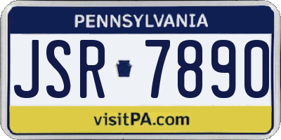PA license plate JSR7890