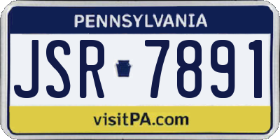 PA license plate JSR7891