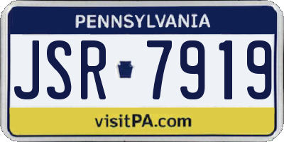 PA license plate JSR7919