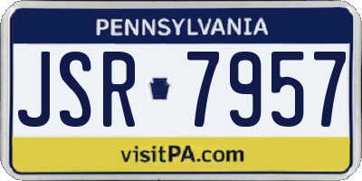 PA license plate JSR7957