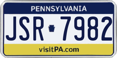 PA license plate JSR7982