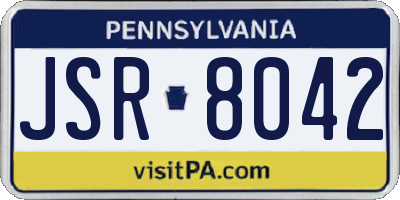 PA license plate JSR8042