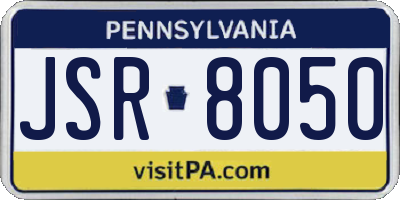 PA license plate JSR8050