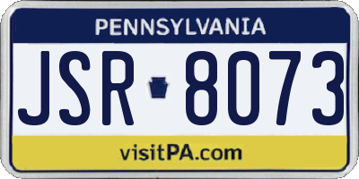 PA license plate JSR8073