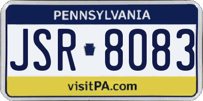 PA license plate JSR8083