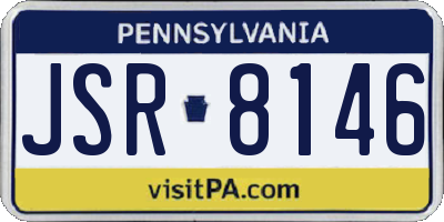 PA license plate JSR8146