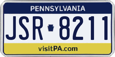 PA license plate JSR8211