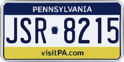 PA license plate JSR8215