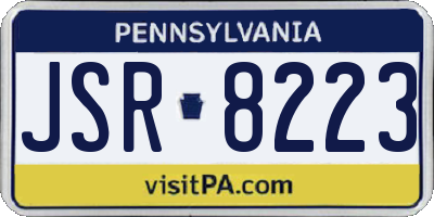 PA license plate JSR8223