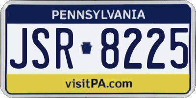 PA license plate JSR8225