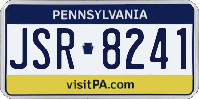 PA license plate JSR8241