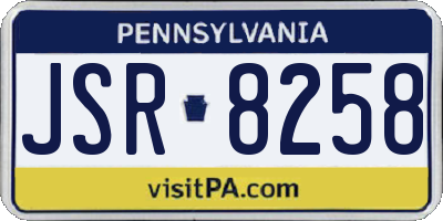 PA license plate JSR8258