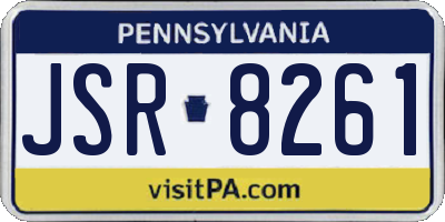 PA license plate JSR8261