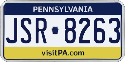 PA license plate JSR8263
