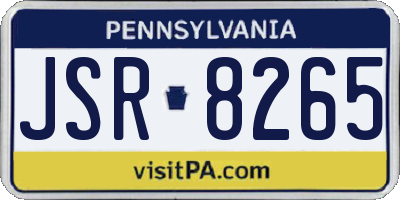 PA license plate JSR8265