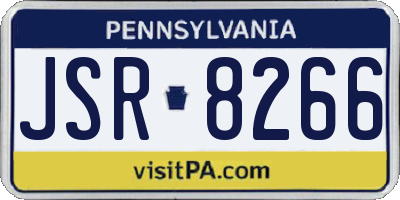 PA license plate JSR8266