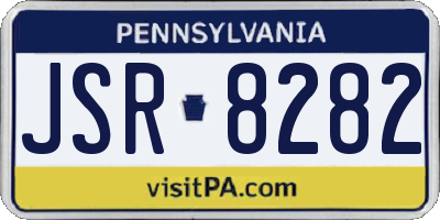 PA license plate JSR8282