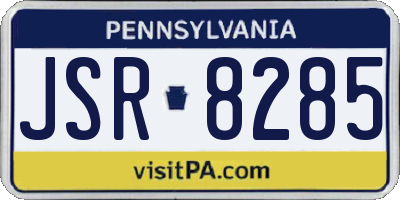 PA license plate JSR8285