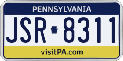 PA license plate JSR8311