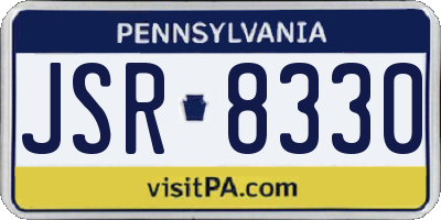 PA license plate JSR8330