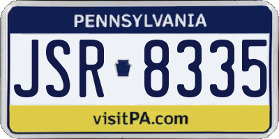 PA license plate JSR8335