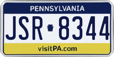 PA license plate JSR8344