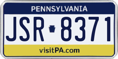 PA license plate JSR8371