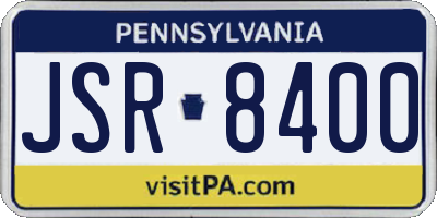 PA license plate JSR8400
