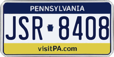 PA license plate JSR8408