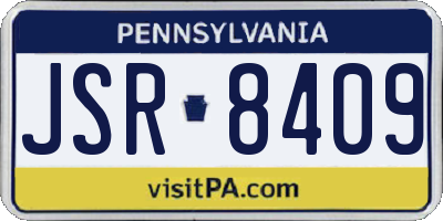 PA license plate JSR8409