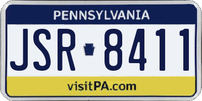 PA license plate JSR8411