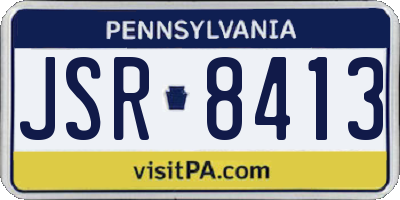PA license plate JSR8413