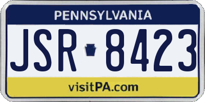PA license plate JSR8423
