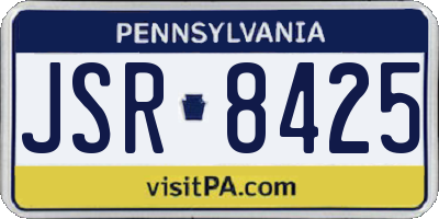 PA license plate JSR8425