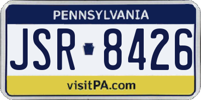 PA license plate JSR8426