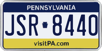PA license plate JSR8440