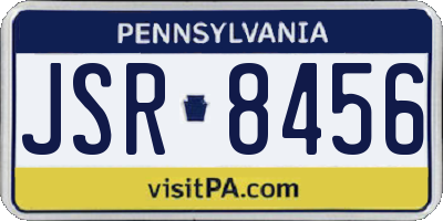 PA license plate JSR8456
