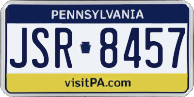 PA license plate JSR8457